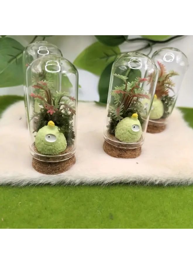 1pc Festive Green Animal Decoration in Glass Jar for Home Holiday Christmas Gift - Image 1